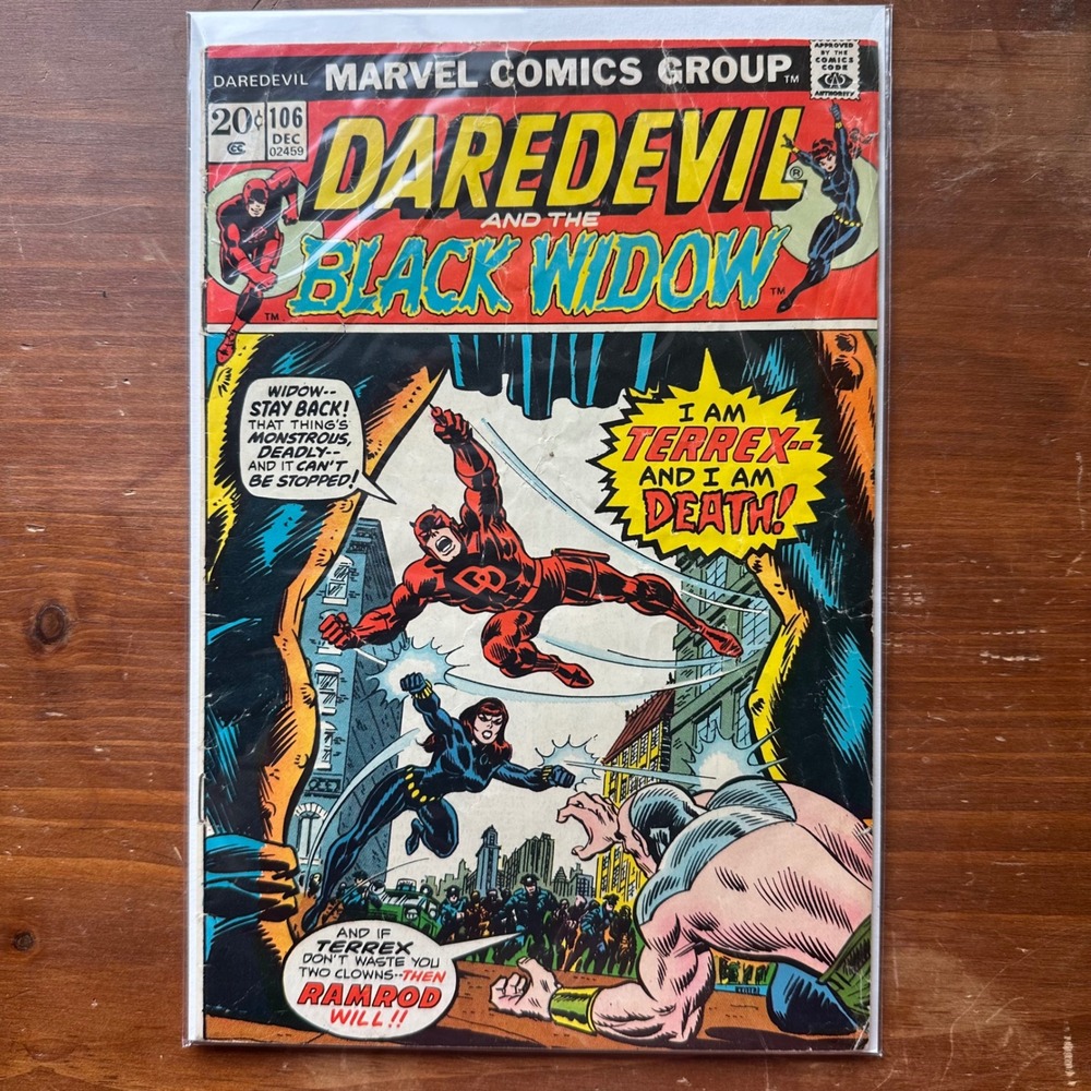 Daredevil & Black Widow #106 Marvel Comics 1973 Bronze Age VG Terrex Ramrod